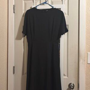 SHEIN Black Midi Dress